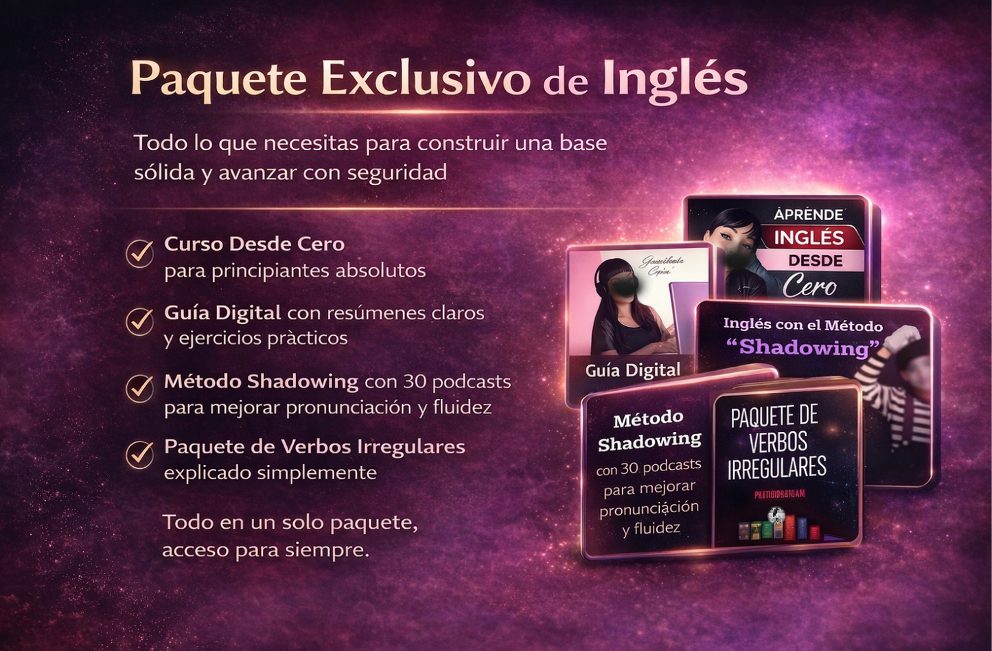 Paquete Digital EXCLUSIVO de INGLÉS (para principiantes)