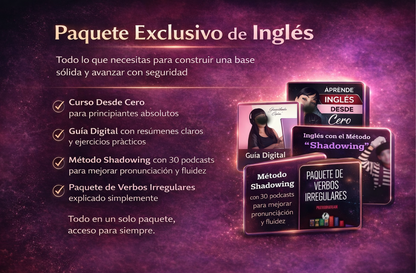 Paquete Digital EXCLUSIVO de INGLÉS (para principiantes)